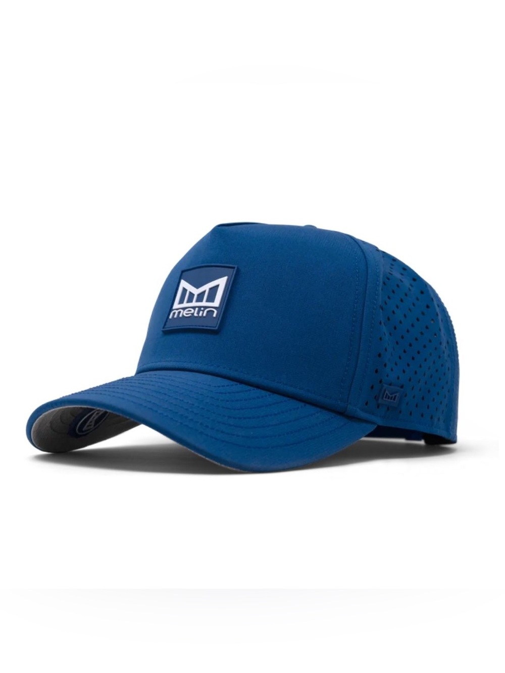Melin Hydro Odyssey Stacked Snapback Hat Royal Blue Adjustable Water Repellent